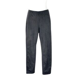 Etcetera gray faux suede stretch front stretch leggings